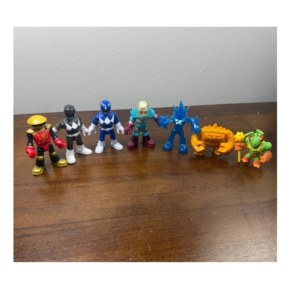 Imaginext Action Figure Lot Power Rangers Alpha 5 Mr Freeze DC Super Friends 7pc